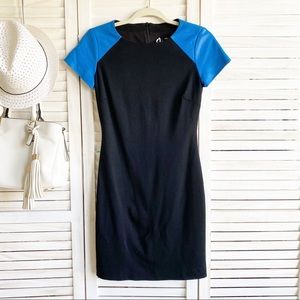 NWT Aqua Leather Sleeves Body-Con Dress - XS